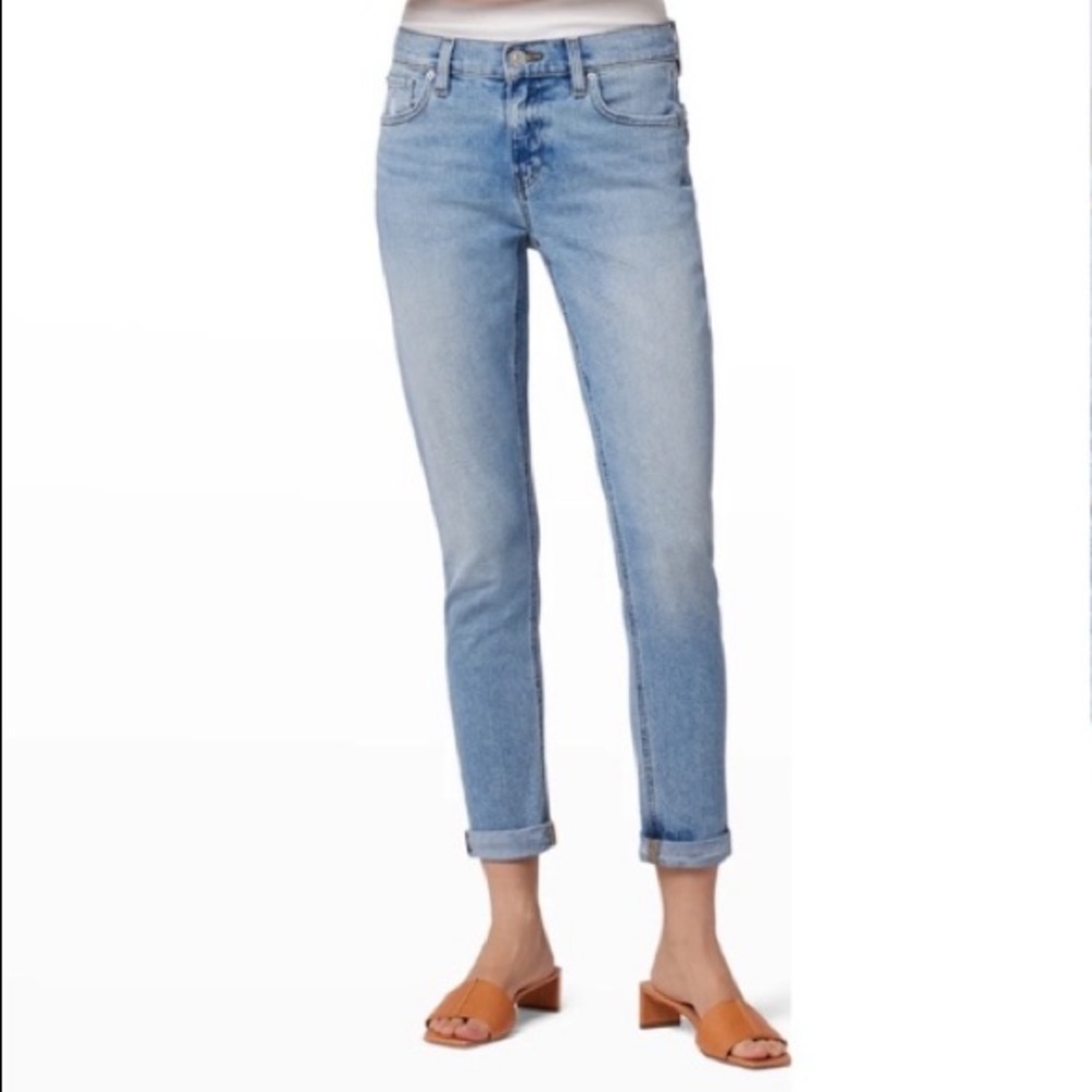 Hudson Natalie Mid Rise Boyfriend Cropped Jeans Size 27 Norah Wash NWT